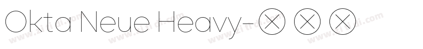 Okta Neue Heavy字体转换